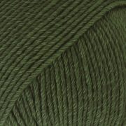 DROPS Cotton Merino Uni Colour garn - 50g - Mörk grön (22)