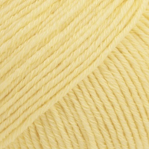 DROPS Cotton Merino Uni Colour garn - 50g - Vaniljgul (17)