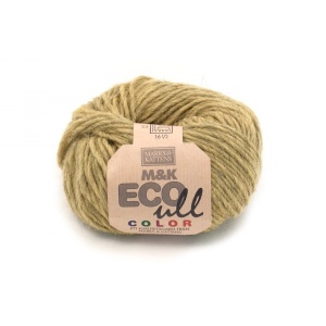 M&K Eco Ull Color garn - 50g - Limegul (311)