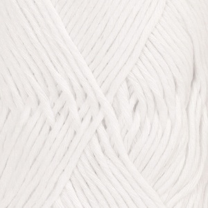 DROPS Cotton Light Uni Colour garn - 50g - Vit (02)