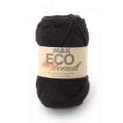 M&K Eco Baby Bomull garn - 50g - svart (900)