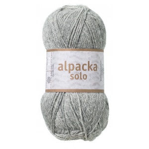 Alpacka Solo garn 50g - Ljusgrå