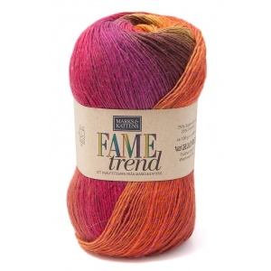 Fame Trend garn - 100g - Orange/rosa/brun (669)