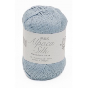 Alpaca Silk garn - 50g - Ljusblå (712)