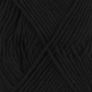 DROPS Cotton Light Uni Colour garn - 50g - Svart (20)