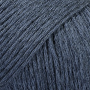DROPS Bomull-lin Uni Colour garn - 50g - Mörk blå (21)