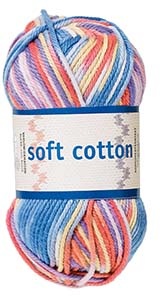 Soft Cotton garn 50g Multi print