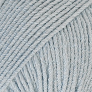 DROPS Cotton Merino Uni Colour garn - 50g - Isblå (09)