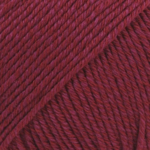 DROPS Cotton Merino Uni Colour garn - 50g - Vinröd (07)