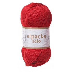 Alpacka Solo garn 50g - Röd
