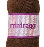 Miniraggi garn 50g Mörkbrun