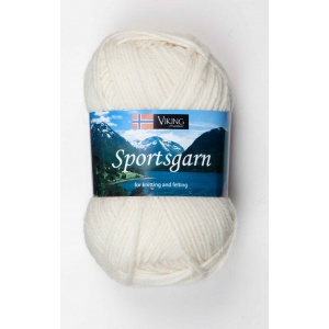 Viking garn Sportsgarn 50g Vit (101) SG