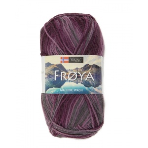 Viking garn Fröya 50g Lila/Rosa/Grå (274)