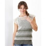 Stickmönster - Stickad randig jumper och linne