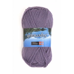 Viking garn Superwash 50g Mörklila (168)