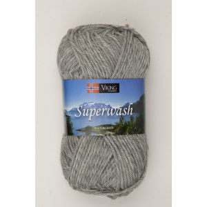 Viking garn Superwash 50g Ljusgrå (113)