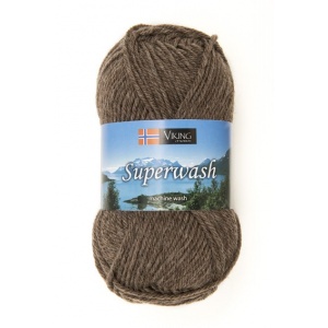 Viking garn Superwash 50g Brungrå (108)
