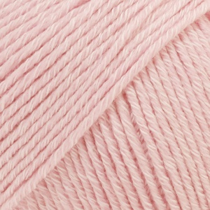 DROPS Cotton Merino Uni Colour garn - 50g - Puderrosa (05)