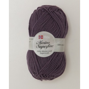 Viking garn Merino Superfine 50g Mörklila (668)