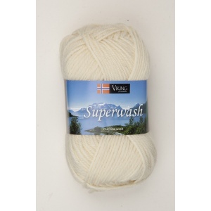 Viking garn Superwash 50g Naturvit (102)
