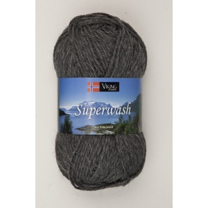Viking garn Superwash 50g Mörkgrå (115)