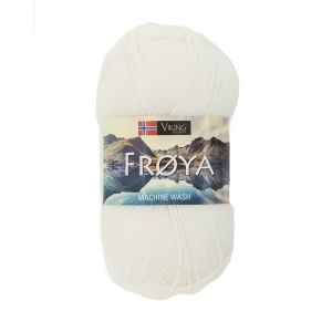 Viking garn Fröya 50g Vit (202)