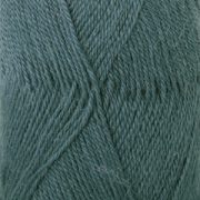 DROPS Alpaca Uni Colour garn - 50g - Turkos/grå (6309)