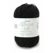 Alpaca Silk garn - 50g - Svart (700)