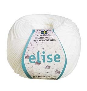 Elise garn 50g Vit (01)