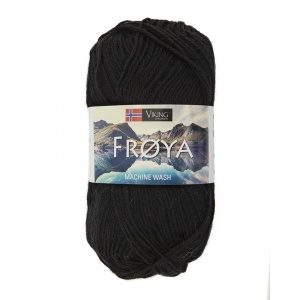 Viking garn Fröya 50g Svart (201)