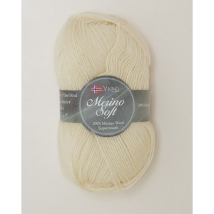 Viking garn Merino Soft 50g Naturvit (702)
