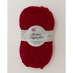 Viking garn Merino Superfine 50g Röd (650)