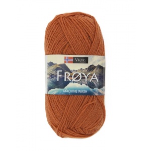 Viking garn Fröya 50g Orange (236)