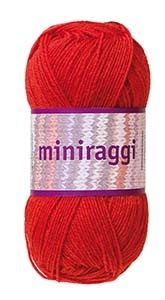 Miniraggi garn 50g Röd