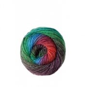 Big Trend garn - 100g - Grön/blå/orange/lila (405)