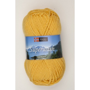 Viking garn Superwash 50g Gul (145)