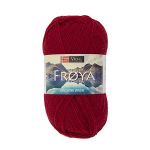 Viking garn Fröya 50g Mörkröd (209)