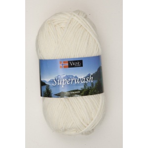 Viking garn Superwash 50g Vit (101)