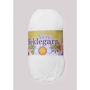 Viking garn heklegarn 100g Vit (800)