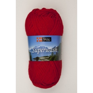 Viking garn Superwash 50g Röd (150)