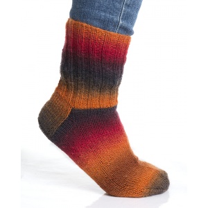 Viking garn Nordlys 100g Orange/röd/svart (955)