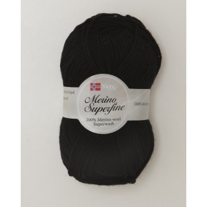 Viking garn Merino Superfine 50g Svart (603)