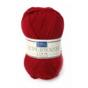 Superwash Safir garn - 50g - Vinröd (510)