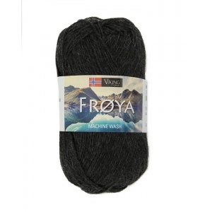 Viking garn Fröya 50g Svartgrå (227)