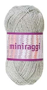 Miniraggi garn 50g Ljusgrå