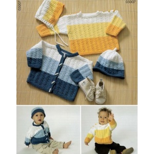 Stickmönster - Mönsterstickat babyset