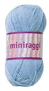 Miniraggi garn 50g Ljusblå